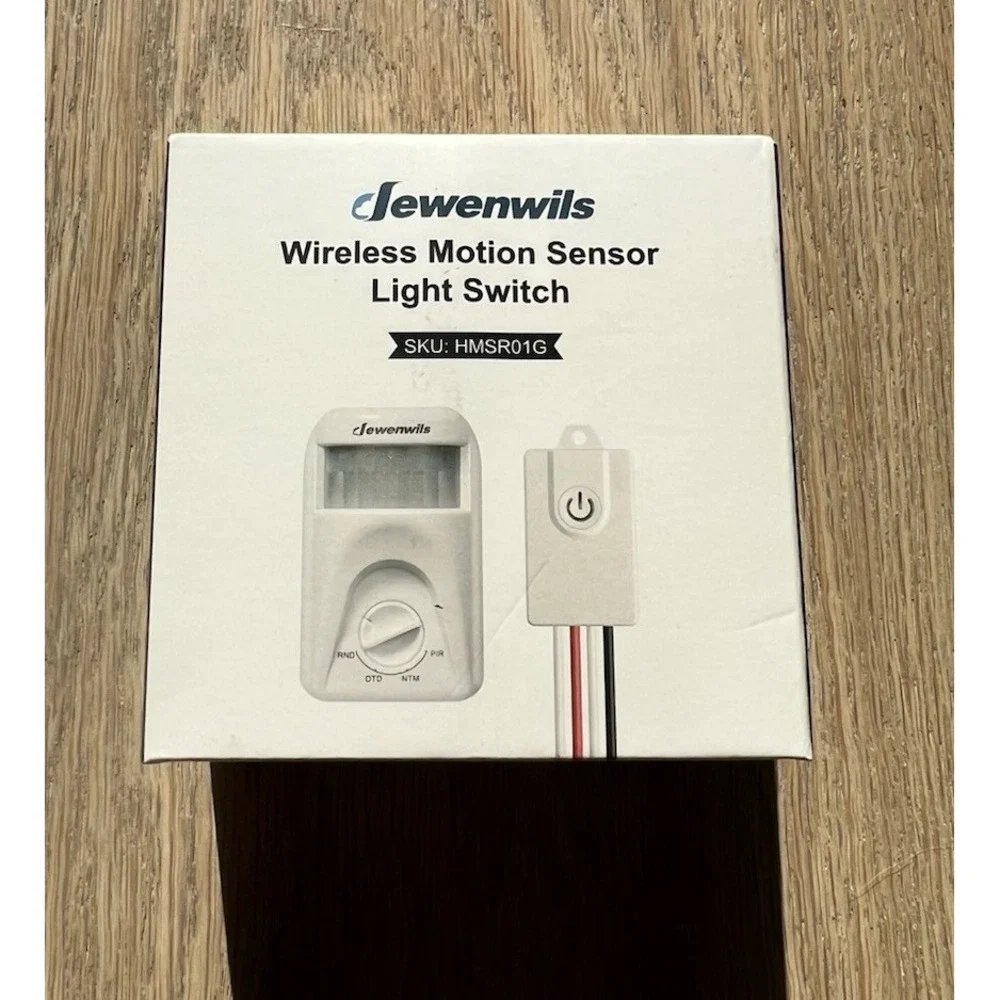 DEWENWILS Wireless Motion Sensor Light Switch,PIR Motion Sensor, 4 Modes, 120°